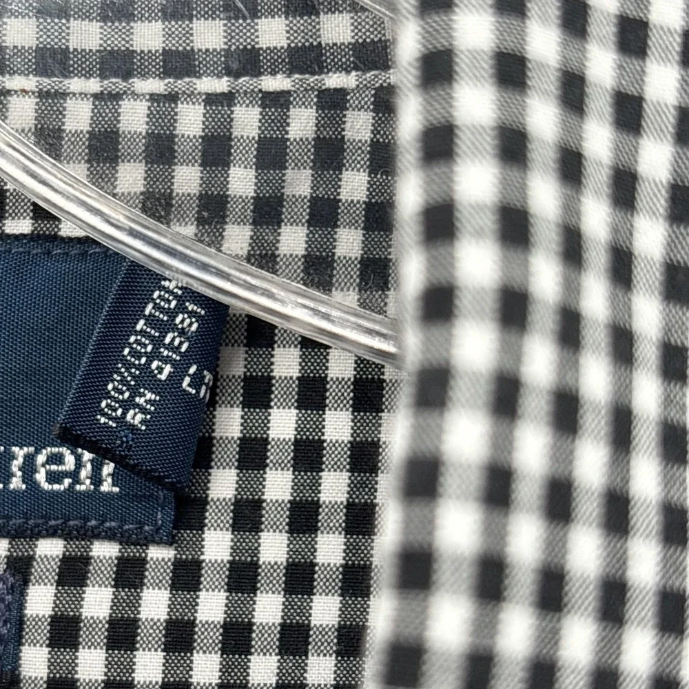 Polo Ralph Lauren Shirt Mens Medium Black Check RL Western Snap Long Sleeve